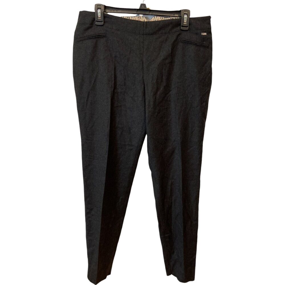 Escada Sport Womens Trousers Sz 40/W34 in Black Side Zip Skinny Leg Virgin Wool